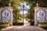 Painel de Azulejos Portugueses Figurativo — Arcanjo Barroco, Século XX - Jesus Amoretti