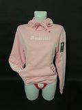 Sweatshirt Rosa Amoretti Letras Capuz