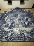 Painel de Azulejos Portugueses Figurativo em Azul e Branco — Inspiração Barroca Sec. XX - Jesus Amoretti