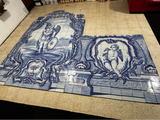 Painel de Azulejos Portugueses Figurativo — Arcanjo Barroco, Século XX - Jesus Amoretti