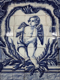 Painel de Azulejos Portugueses Figurativo — Arcanjo Barroco, Século XX - Jesus Amoretti