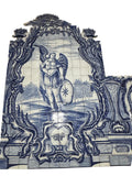 Painel de Azulejos Portugueses Figurativo — Arcanjo Barroco, Século XX - Jesus Amoretti