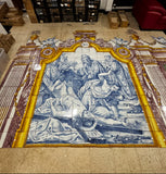 Painel Monumental de Azulejos Portugueses — Via Sacra XI, Cena Sacra em Azul e Branco - Jesus Amoretti