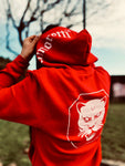 Sweatshirt Vermelha Amoretti Letras Capuz - Jesus Amoretti