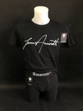 T-shirt Preta Amoretti Assinatura Branca - Jesus Amoretti