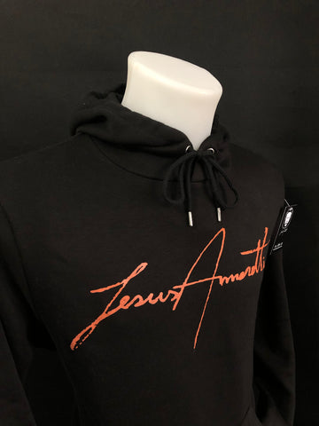 Sweatshirt Preta Jesus Amoretti Signature Laranja - Jesus Amoretti
